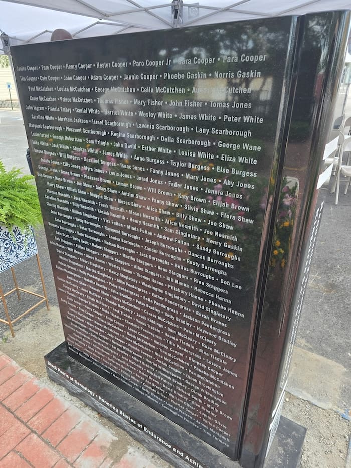 SC memorial panels honoring 435 Freedmen relocated to Texas
