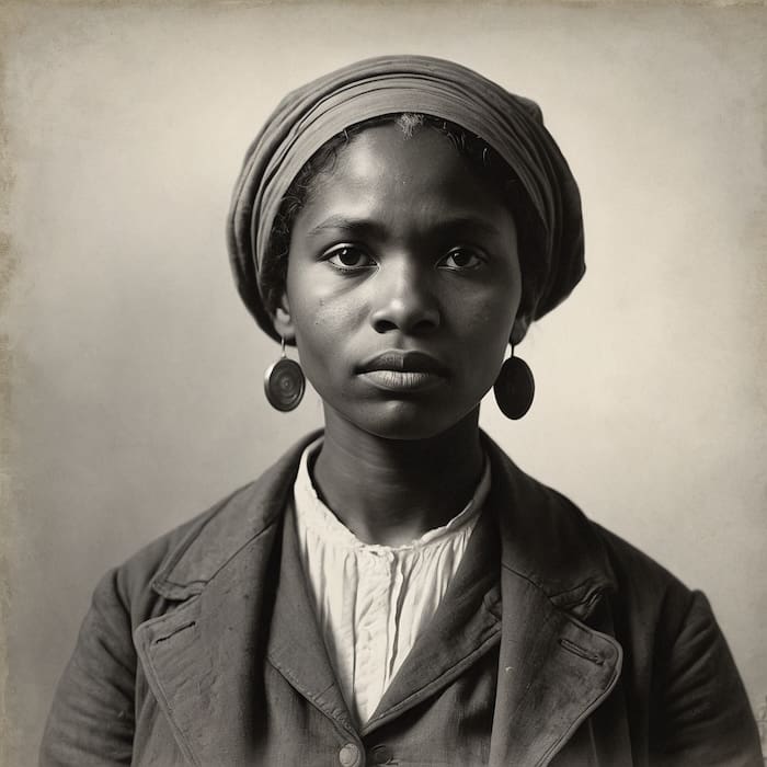 Portrait of young African American girl symbolizing descendants connected through genealogy.c