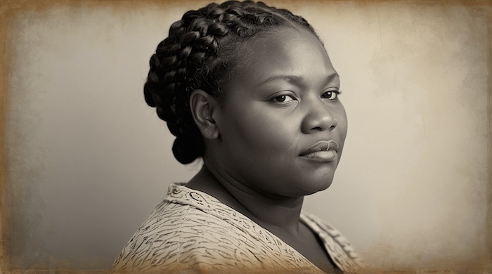 AI-generated portrait of an African American woman symbolizing strength and resilience, connected to the District of Columbia Freedmen’s Bureau Records (M1902), created by David Anthony Taylor for Black Pearls of Genealogy. Keywords District of Columbia Freedmen’s Bureau Records M1902 Freedmen’s Bureau Washington D.C. African American genealogy District of Columbia Black Pearls of Genealogy M1902 Freedmen’s Bureau family history Washington D.C. African American women Reconstruction era David Anthony Taylor genealogy projects