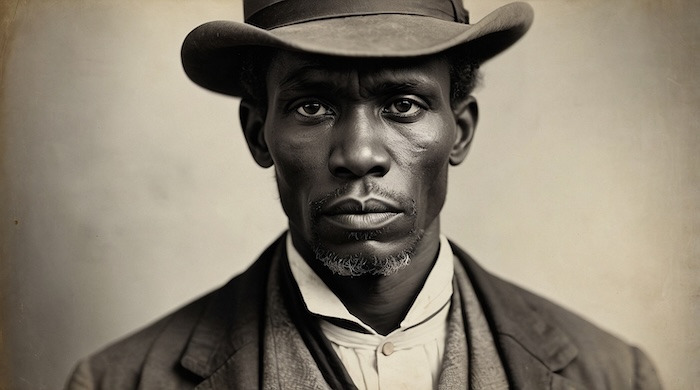 AI portrait of an African American man in formal attire, representing South Carolina Freedmen’s Bureau records (M1910) – created by David Anthony Taylor, Black Pearls of Genealogy. Keywords for SEO South Carolina M1910 Freedmen’s Bureau Records South Carolina freedmen genealogy research African American genealogy South Carolina Reconstruction-era records South Carolina Freedmen’s Bureau historical archives