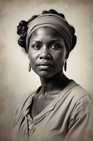 AI-generated portrait of an African American woman from the Reconstruction era, representing families documented in the Missouri Freedmen’s Bureau Records M1908. Created by David Anthony Taylor for Black Pearls of Genealogy. Missouri Freedmen’s Bureau Records M1908 Missouri archives African American genealogy Missouri Reconstruction-era Missouri records David Anthony Taylor AI genealogy art Black Pearls of Genealogy M1908