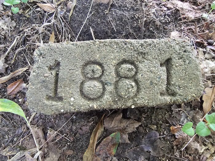 Numbered Potter’s Field grave markers 1881 at Riverside Cemetery.