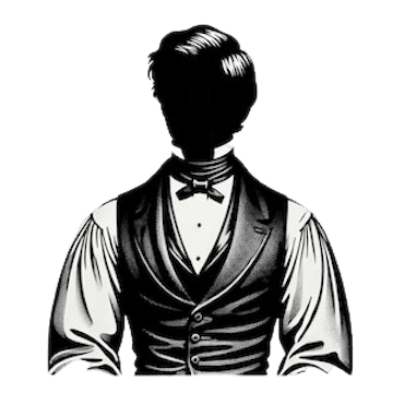 Silhouette illustration of Jesse Batey, Louisiana sugar planter, enslaver, and purchaser in the 1838 Jesuit slave sale.