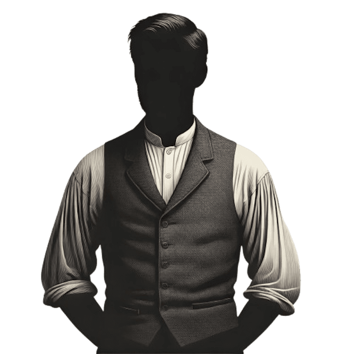 Silhouette representing Cornelius M. Summers, Texas landholder who co-recruited freed families from Kingstree SC to Texas in 1867.