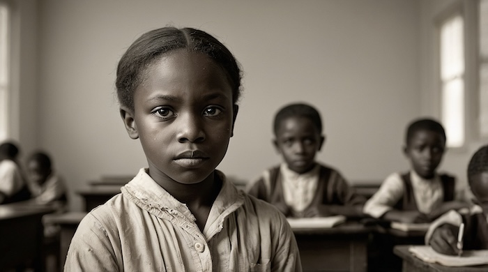 African American children in a Freedmen’s Bureau classroom during Reconstruction, symbolizing the work of the Superintendents of Education to expand schools and literacy. Rich Keywords Freedmen’s Bureau Superintendents of Education, African American classroom Reconstruction, freedpeople schools, literacy after slavery, African American genealogy records, Reconstruction education, Black children history
