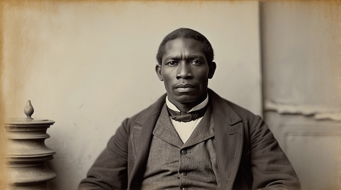 AI-generated portrait of an African American man in formal attire, symbolizing the lives documented in Tennessee Freedmen’s Bureau Records (M1911), created by David Anthony Taylor for Black Pearls of Genealogy. Keywords Tennessee Freedmen’s Bureau Records M1911 Tennessee genealogy African American history Black Pearls of Genealogy archives Freedmen’s Bureau Tennessee 1865–1872 African American records Tennessee emancipation Reconstruction-era genealogy resources Tennessee field office Freedmen’s Bureau