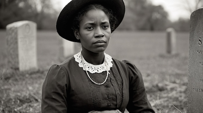AI-generated portrait of an African American woman mourning in a cemetery, symbolizing lives recorded in U.S. Federal Census Mortality Schedules (1850–1885).
Keyword-Rich SEO Tags:
U.S. Federal Census Mortality Schedules, 1850–1885 census records, African American genealogy, mortality census research, enslaved ancestors death records, historic Black cemeteries, genealogy research tools, Black Pearls of Genealogy images, AI genealogy portraits, tracing African American ancestry.