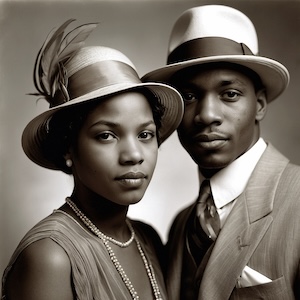 AI portrait of African American individuals representing the 1900–1950 U.S. Federal Census, created by David Anthony Taylor for Black Pearls of Genealogy. 1900 census African Americans, 1910 census genealogy, 1920 census Black families, 1930 census records, 1940 census African American history, 1950 census genealogy research, Black Pearls of Genealogy.