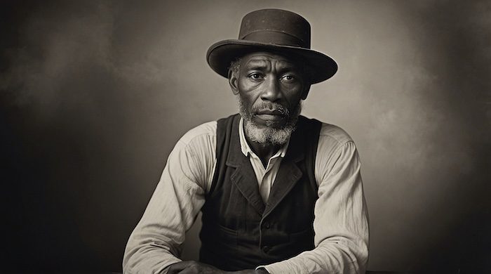 AI-generated portrait of an African American man, created by David Anthony Taylor for Black Pearls of Genealogy, representing African American genealogy and ancestral research resources on FamilySearch Wiki.