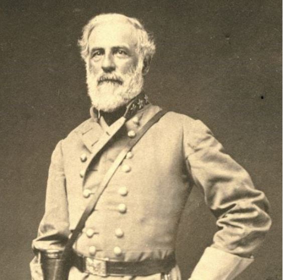 Historic portrait of Confederate General Robert E. Lee in uniform, Library of Congress archives. Rich Keywords: Robert E. Lee portrait, Library of Congress archives, Arlington House history, Freedman’s Village, Mary Anna Randolph Custis, Confederate general, Civil War legacy, Reconstruction history, Arlington National Cemetery origins, Freedmen’s Bureau.